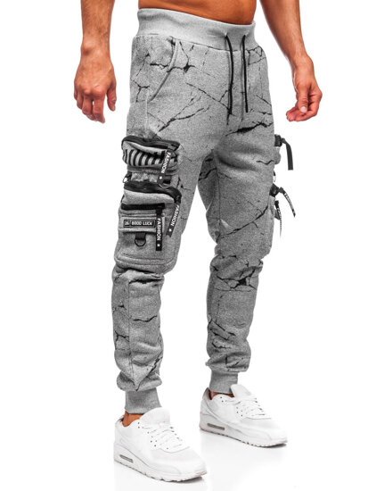 Bolf Herren Warme Sporthose Joggers Cargohose Grau  HSS339