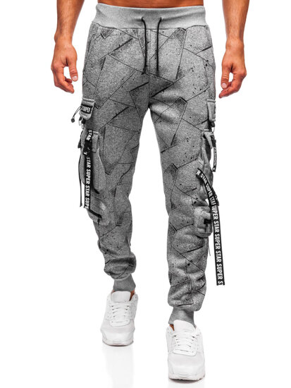 Bolf Herren Warme Sporthose Joggers Cargohose Grau  HSS340