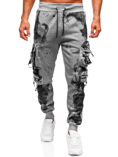 Bolf Herren Warme Sporthose Joggers Cargohose Grau  HSS342