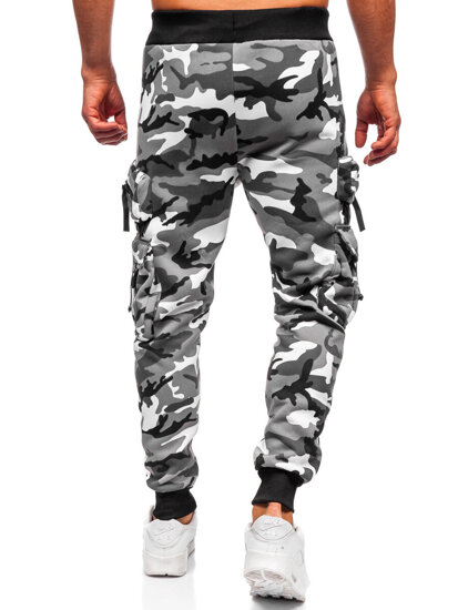 Bolf Herren Warme Sporthose Joggers Cargohose Grau  HSS353