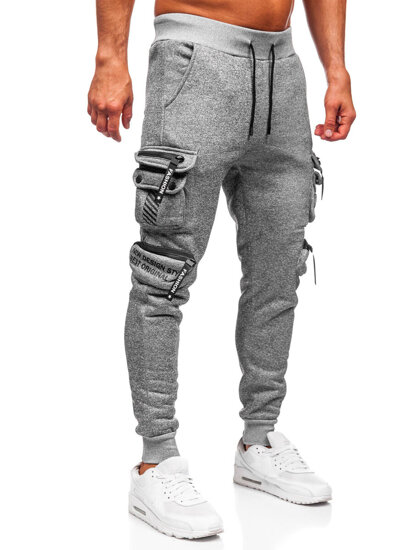 Bolf Herren Warme Sporthose Joggers Cargohose Grau  HSS361