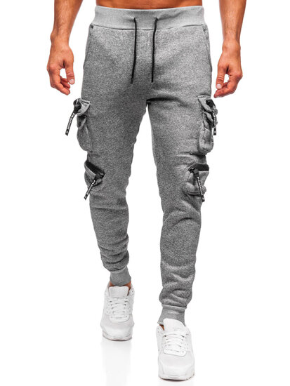 Bolf Herren Warme Sporthose Joggers Cargohose Grau  HSS361