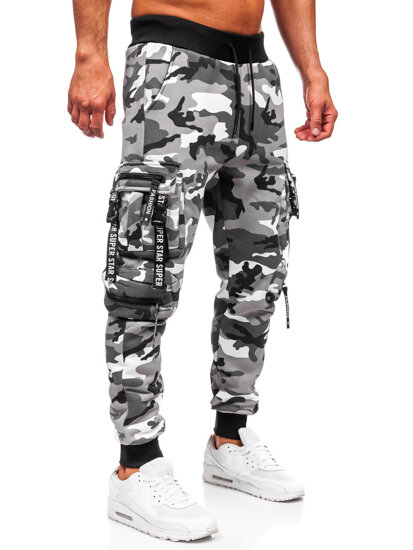 Bolf Herren Warme Sporthose Joggers Cargohose Grau  HSS453