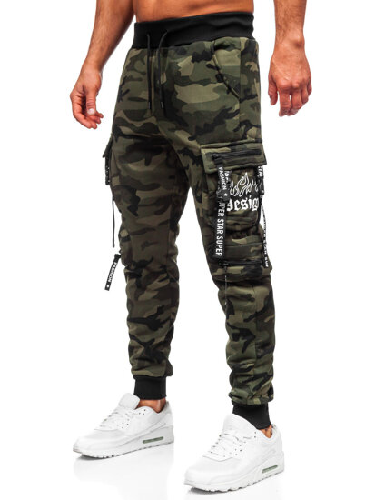 Bolf Herren Warme Sporthose Joggers Cargohose Khaki  HSS453