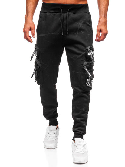 Bolf Herren Warme Sporthose Joggers Cargohose Schwarz  HSS339