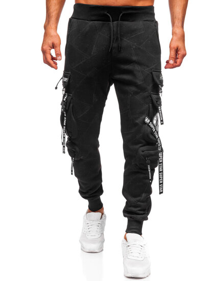 Bolf Herren Warme Sporthose Joggers Cargohose Schwarz  HSS340