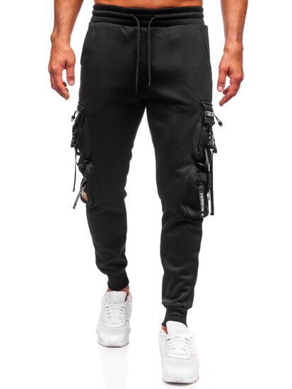 Bolf Herren Warme Sporthose Joggers Cargohose Schwarz  HSS347