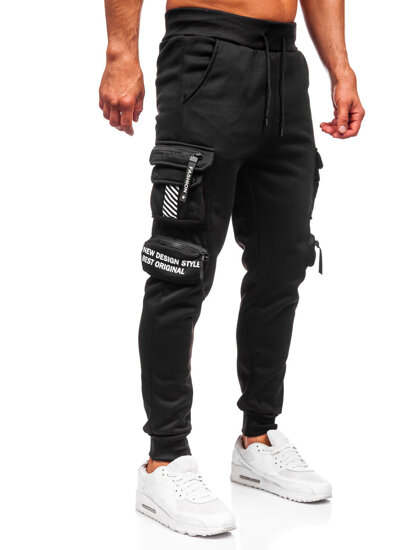 Bolf Herren Warme Sporthose Joggers Cargohose Schwarz  HSS361