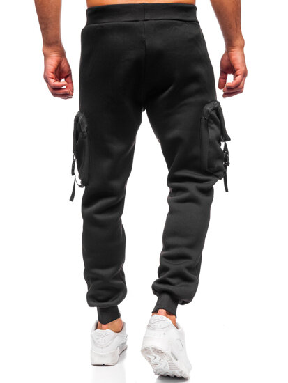 Bolf Herren Warme Sporthose Joggers Cargohose Schwarz  K23