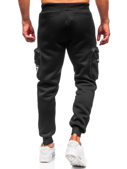 Bolf Herren Warme Sporthose Joggers Cargohose Schwarz  K25