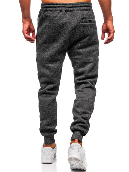 Bolf Herren Warme Sporthose Joggers Schwarzgrau  Q1100