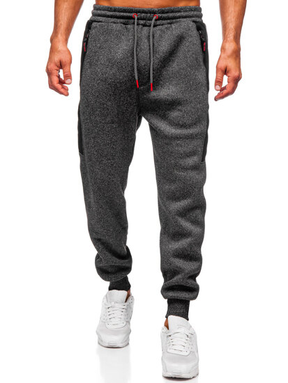 Bolf Herren Warme Sporthose Joggers Schwarzgrau  Q1102