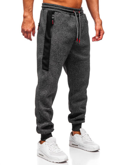 Bolf Herren Warme Sporthose Joggers Schwarzgrau  Q1102