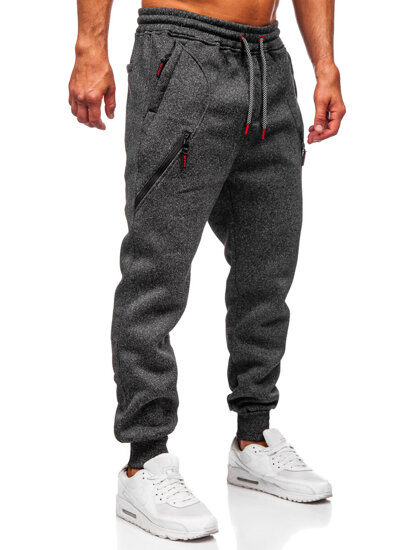 Bolf Herren Warme Sporthose Joggers Schwarzgrau  Q1104