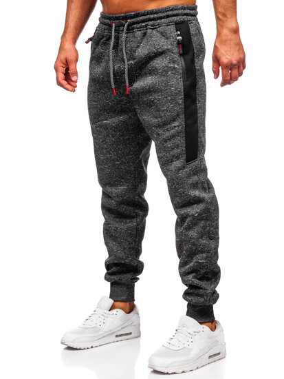 Bolf Herren Warme Sporthose Joggers Schwarzgrau  Q1201