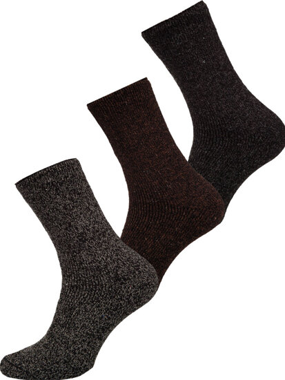 Bolf Herren Warme Wintersocken ALPAKA Mehrfarbig  A8999-2-3P 3PACK