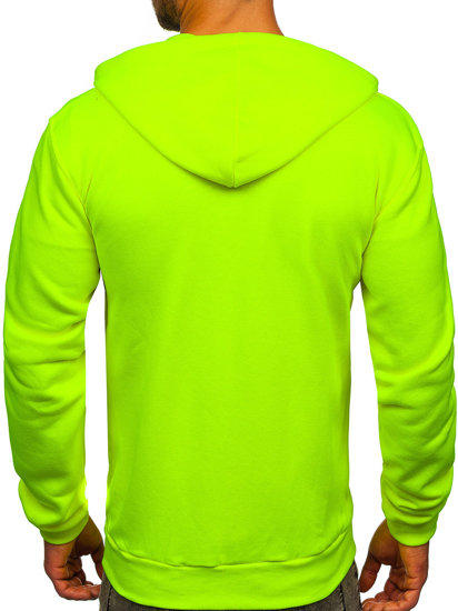 Bolf Herren Warmer Kapuzenpullover mit Reißverschluss Gelb-Neon  2008