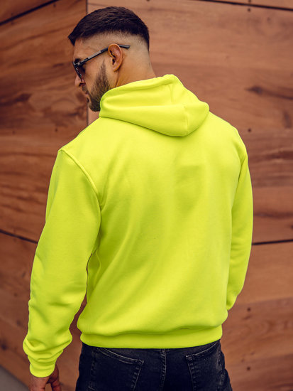 Bolf Herren Warmer Kapuzenpullover mit Reißverschluss Gelb-Neon 2008A