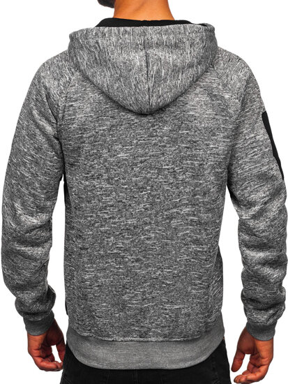 Bolf Herren Warmer Kapuzepullover Grau  TC1306