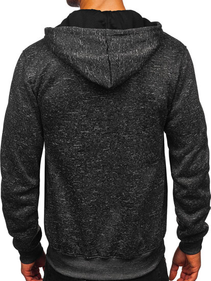 Bolf Herren Warmer Kapuzepullover Schwarzgrau  TC1313