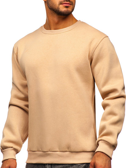 Bolf Herren Warmes Sweatshirt ohne Kapuze Beige 2001