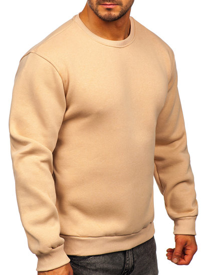 Bolf Herren Warmes Sweatshirt ohne Kapuze Beige 2001