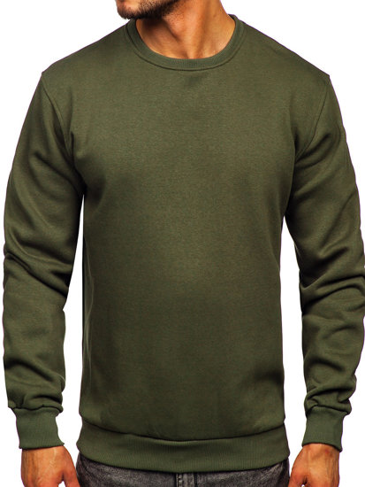 Bolf Herren Warmes Sweatshirt ohne Kapuze Khaki  2001