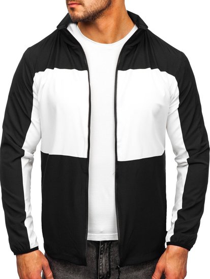 Bolf Herren Windjacke Windbreaker Sport Jacke Schwarz  HM094