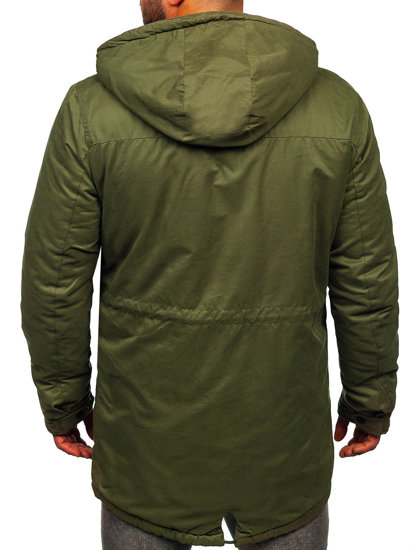 Bolf Herren Wintarjacke Parka Grün  1794