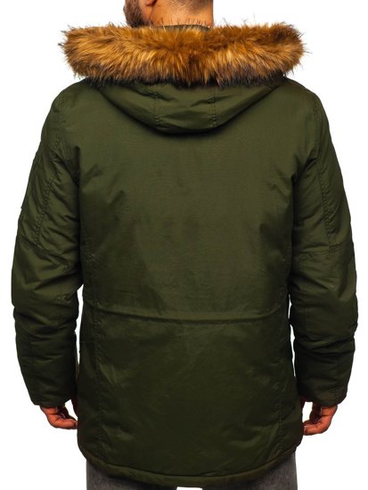 Bolf Herren Wintarjacke Parka Grün  1888