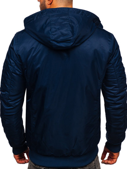 Bolf Herren Winterjacke Dunkelblau  2120