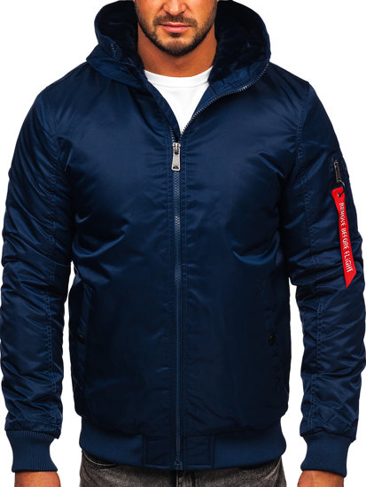 Bolf Herren Winterjacke Dunkelblau  2120