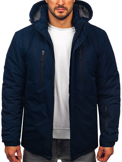 Bolf Herren Winterjacke Dunkelblau 22M320