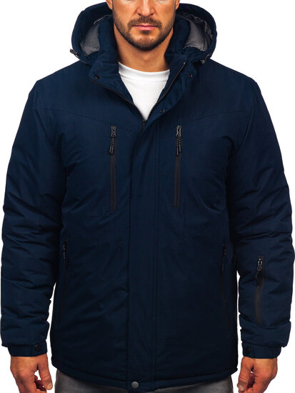 Bolf Herren Winterjacke Dunkelblau 22M320