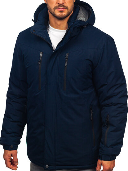 Bolf Herren Winterjacke Dunkelblau 22M320