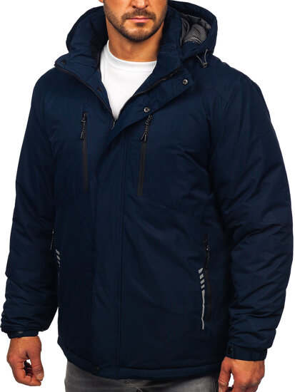 Bolf Herren Winterjacke Dunkelblau 22M321