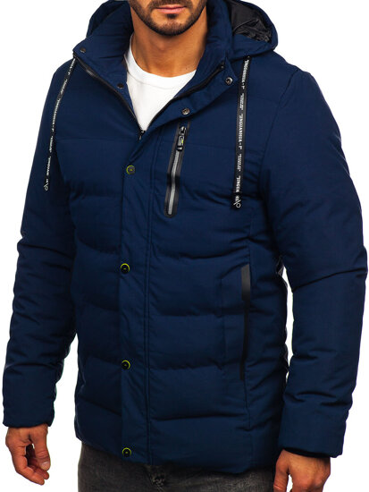 Bolf Herren Winterjacke Dunkelblau  5M3136