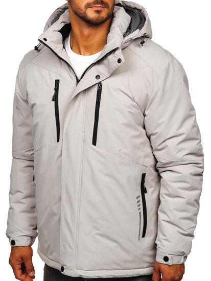 Bolf Herren Winterjacke Grau  22M321