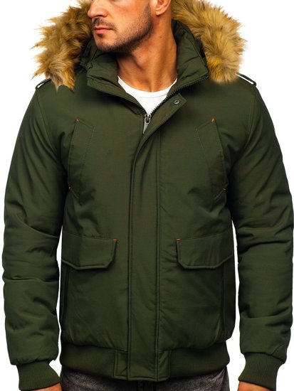 Bolf Herren Winterjacke Grün  1770