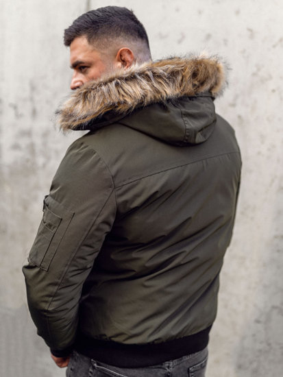 Bolf Herren Winterjacke Khaki 2019