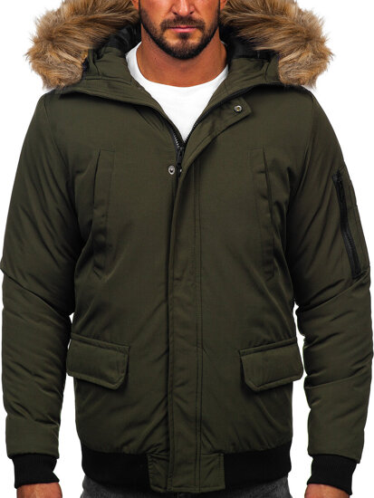 Bolf Herren Winterjacke Khaki  2019A