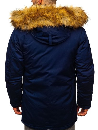 Bolf Herren Winterjacke Parka Alaska Dunkelblau  HZ8109