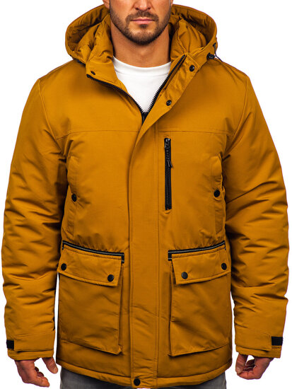 Bolf Herren Winterjacke Parka Camel  22M323