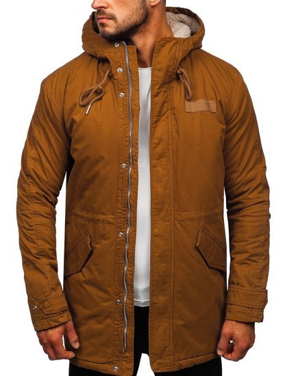 Bolf Herren Winterjacke Parka Camel EX838