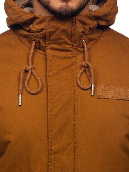 Bolf Herren Winterjacke Parka Camel EX838