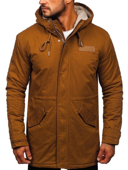 Bolf Herren Winterjacke Parka Camel EX838