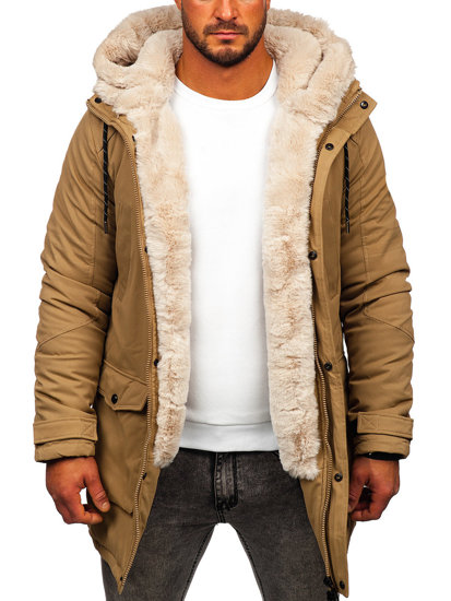 Bolf Herren Winterjacke Parka Camel  M120