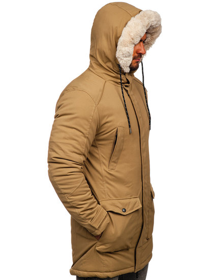 Bolf Herren Winterjacke Parka Camel  M120