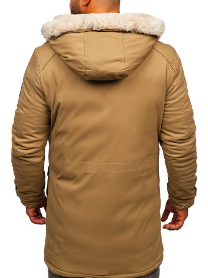 Bolf Herren Winterjacke Parka Camel  M120