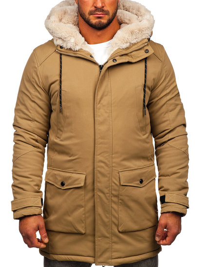 Bolf Herren Winterjacke Parka Camel  M120